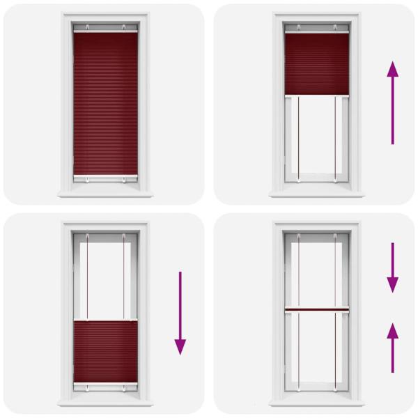 Plissee Bordeauxrot 55x100 cm Stoffbreite 54,4 cm Polyester