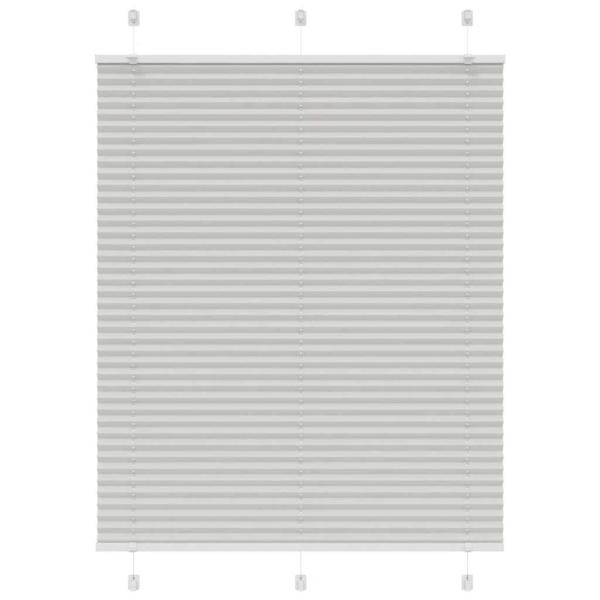 ARDEBO.de - Plissee Hellgrau 105x150 cm Stoffbreite 104,4 cm Polyester