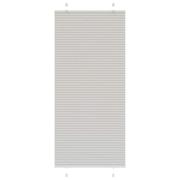 ARDEBO.de - Plissee Hellgrau 90x200 cm Stoffbreite 89,4 cm Polyester