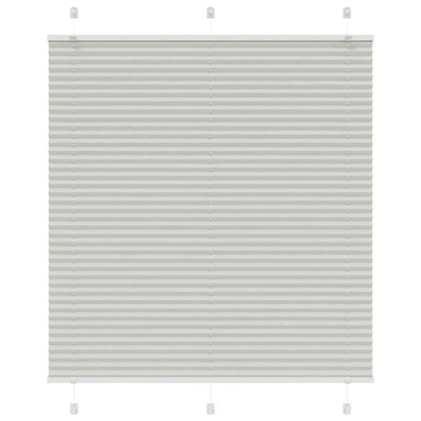 ARDEBO.de - Plissee Hellgrau 120x100 cm Stoffbreite 119,4 cm Polyester