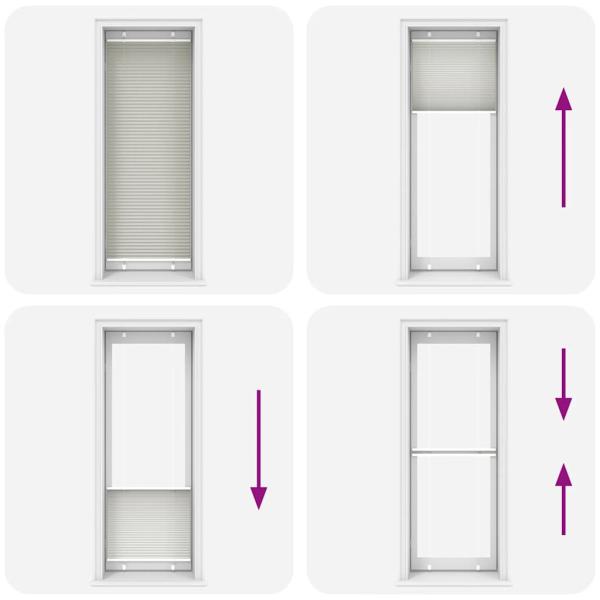 Plissee Hellgrau 80x200 cm Stoffbreite 79,4 cm Polyester