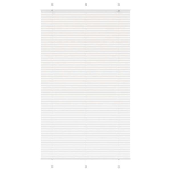 ARDEBO.de - Plissee Weiß 120x200 cm Stoffbreite 119,4 cm Polyester