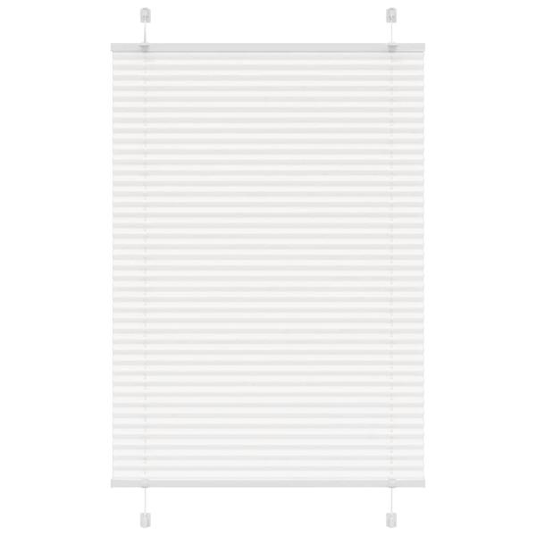 ARDEBO.de - Plissee Weiß 100x150 cm Stoffbreite 99,4 cm Polyester