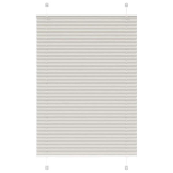 ARDEBO.de - Plissee Hellgrau 85x100 cm Stoffbreite 84,4 cm Polyester