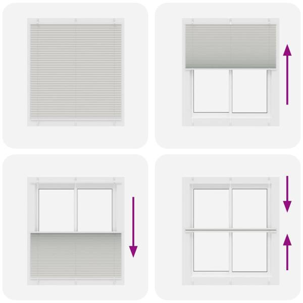 ARDEBO.de - Plissee Hellgrau 115x150 cm Stoffbreite 114,4 cm Polyester