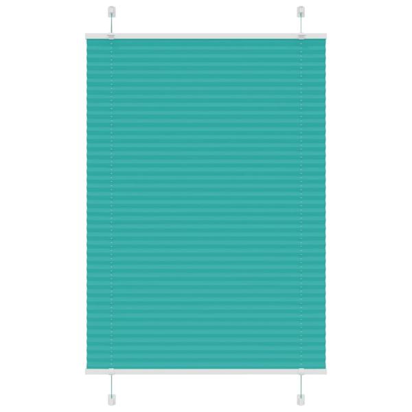 ARDEBO.de - Plissee Petrolgrün 85x100 cm Stoffbreite 84,4 cm Polyester