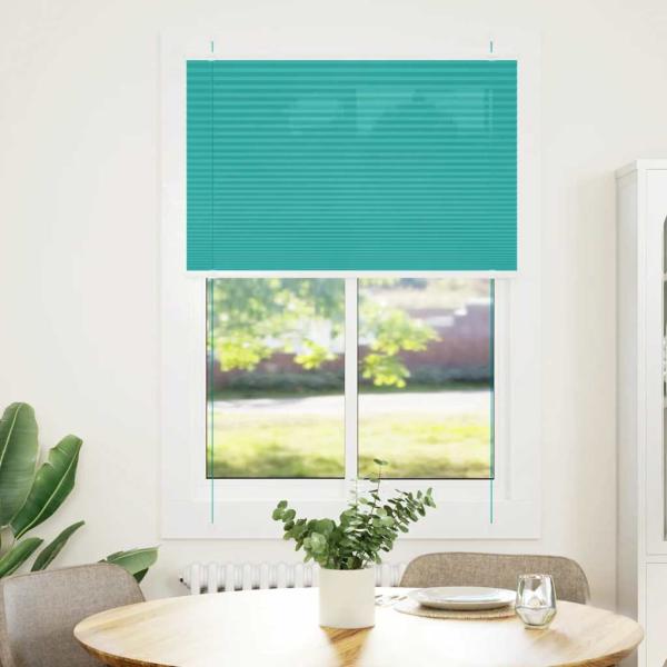 Plissee Petrolgrün 85x100 cm Stoffbreite 84,4 cm Polyester