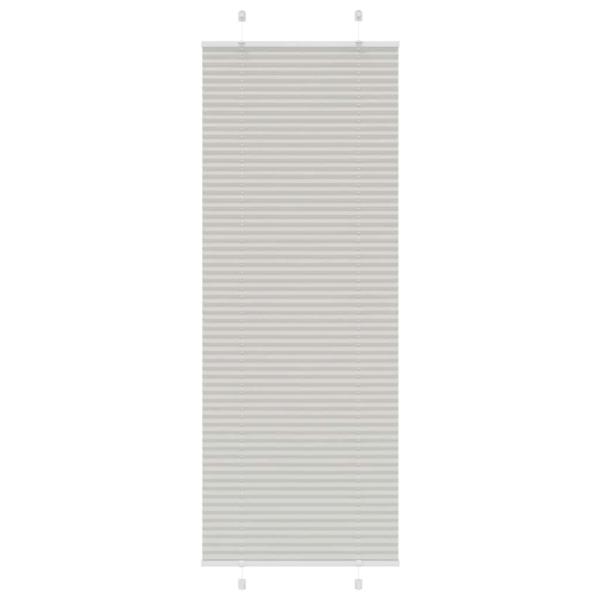 ARDEBO.de - Plissee Hellgrau 75x200 cm Stoffbreite 74,4 cm Polyester
