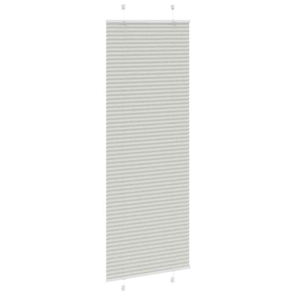 Plissee Hellgrau 75x200 cm Stoffbreite 74,4 cm Polyester