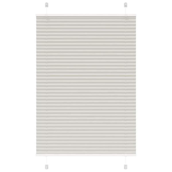 ARDEBO.de - Plissee Hellgrau 85x150 cm Stoffbreite 84,4 cm Polyester