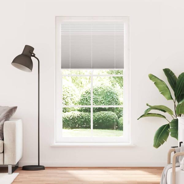 Plissee Hellgrau 105x200 cm Stoffbreite 104,4 cm Polyester