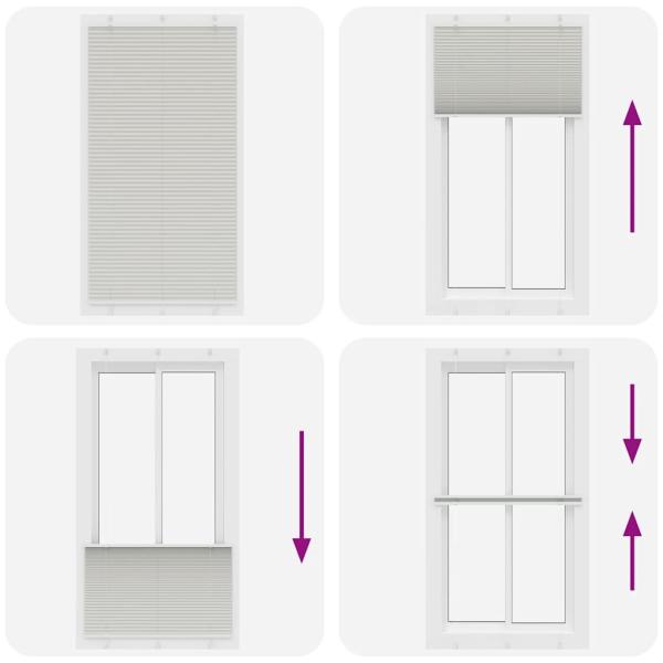 Plissee Hellgrau 105x200 cm Stoffbreite 104,4 cm Polyester