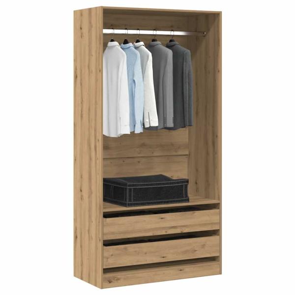 ARDEBO.de - Kleiderschrank Artisan-Eiche 100x50x200 cm Holzwerkstoff