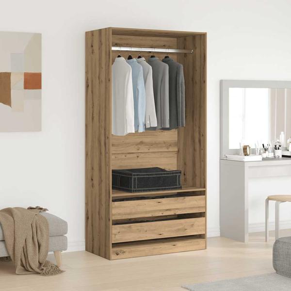 Kleiderschrank Artisan-Eiche 100x50x200 cm Holzwerkstoff