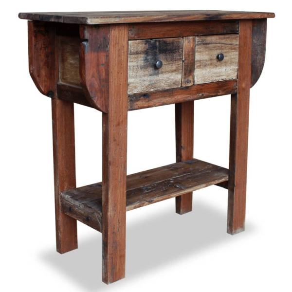 ARDEBO.de - Konsolentisch Gemischtes Altholz 80x35x80 cm
