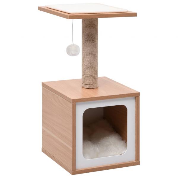 ARDEBO.de - Katzen-Kratzbaum mit Sisal-Kratzmatte 62 cm