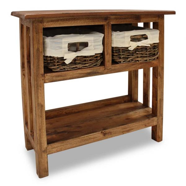 ARDEBO.de - Konsolentisch Massives Mahagoniholz 69x28x70 cm