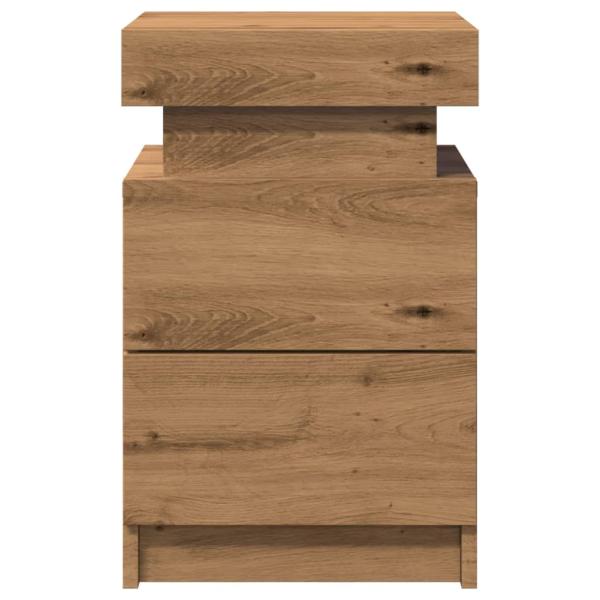 LED-Nachttische 2 Stk. Artisan-Eiche 35x39x55 cm Holzwerkstoff