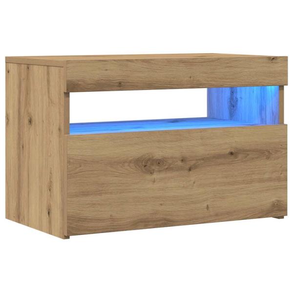 TV-Schränke mit LED-Leuchten 2 Stk. Artisan-Eiche Holzwerkstoff