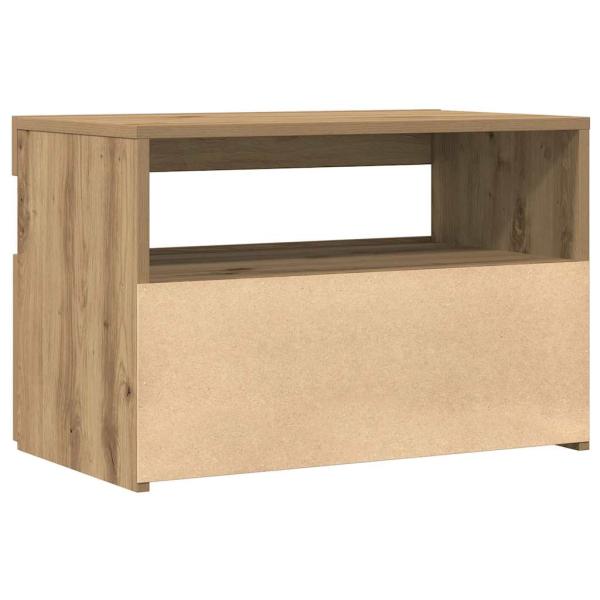 TV-Schränke mit LED-Leuchten 2 Stk. Artisan-Eiche Holzwerkstoff