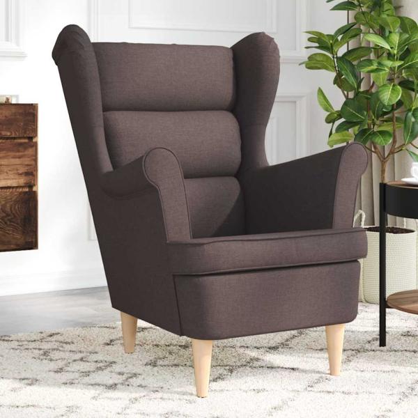 ARDEBO.de - Sessel Dunkelbraun 74x84x100 cm Stoff