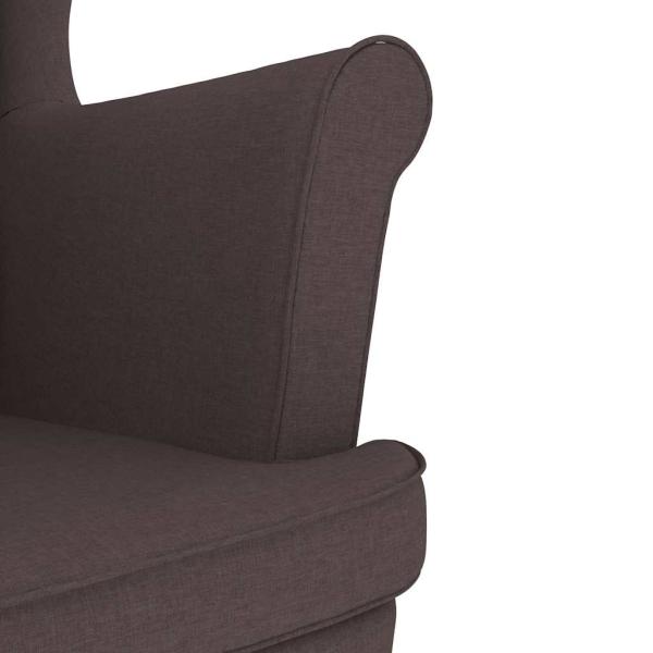 Sessel Dunkelbraun 74x84x100 cm Stoff