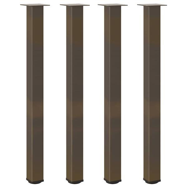 Couchtischbeine 4 Stk. Naturstahl 110-112 cm Stahl
