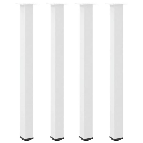 Couchtischbeine 4 Stk. Weiß 110-112 cm Stahl