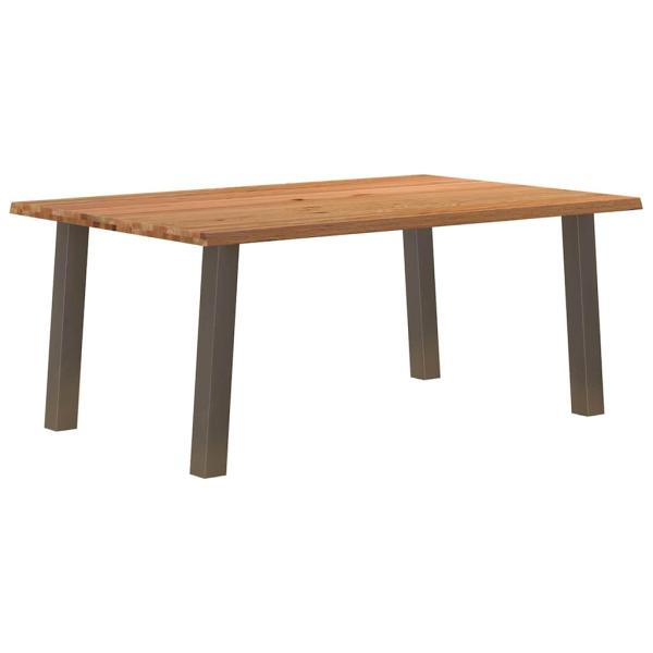 Esstisch Hellbraun 180x120x74 cm Massivholz Eiche Rechteckig