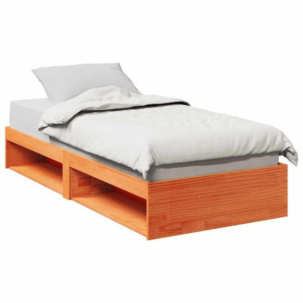 ARDEBO.de - Tagesbett ohne Matratze Wachsbraun 90x190 cm Massivholz Kiefer