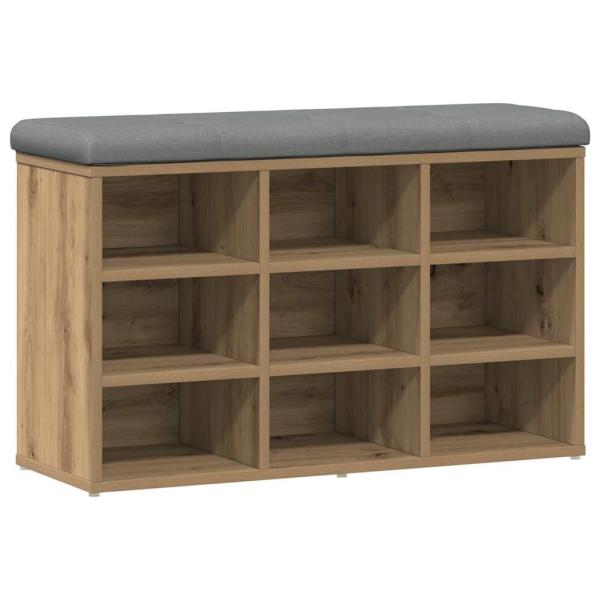 Schuhbank Artisan-Eiche 82x32x50 cm Holzwerkstoff
