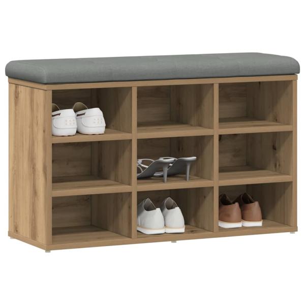 Schuhbank Artisan-Eiche 82x32x50 cm Holzwerkstoff