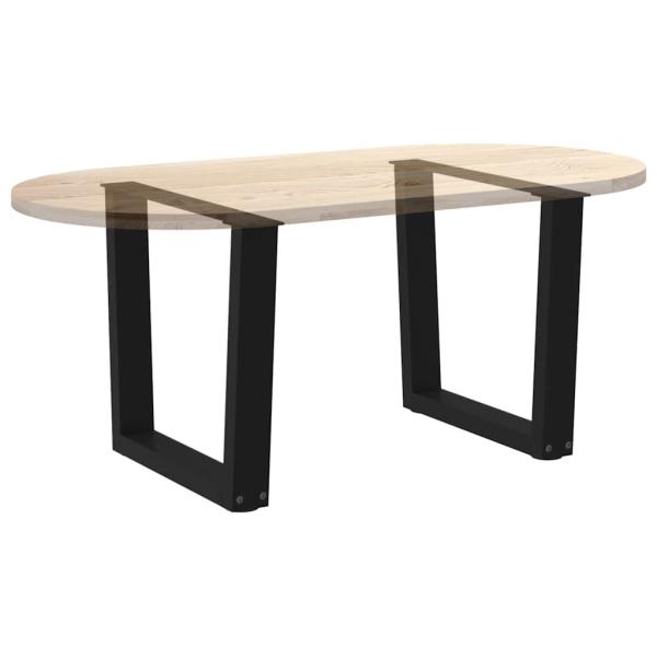 ARDEBO.de - Couchtischbeine V-Form 2 Stück Schwarz 50x(42-43,3) cm Stahl