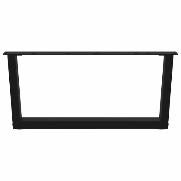 Esstischbeine V-Form 2 Stück Schwarz 70x(30-31,3) cm Stahl