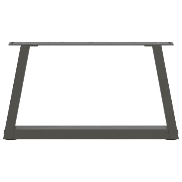 ARDEBO.de - Esstisch Beine V-Form 2 Stück Anthrazit 70x(30-31,3) cm Stahl