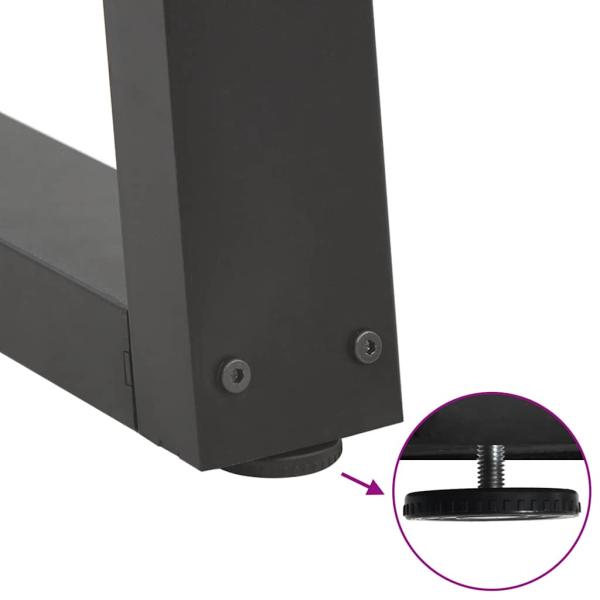 Esstisch Beine V-Form 2 Stück Anthrazit 70x(30-31,3) cm Stahl