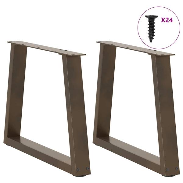 Couchtischbeine V-Form 2 Stück Naturstahl 70x(42-43,3) cm Stahl