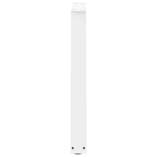Esstisch Beine V-Form 2 Stück Weiß 80x(72-73,3) cm Stahl