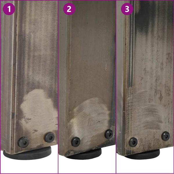 Esstisch Beine V-Form 2 Stück Naturstahl 60x(42-43,3) cm Stahl