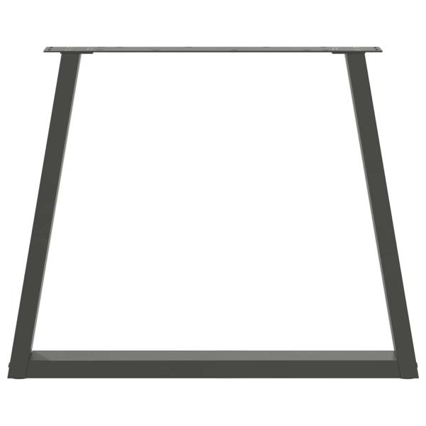 Esstisch Beine V-Form 3 Stück Anthrazit 80x(72-73,3) cm Stahl