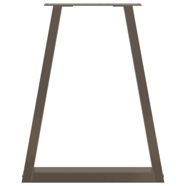Esstischbeine V-Form 2 Stück Naturstahl 60x(72-73,3) cm Stahl