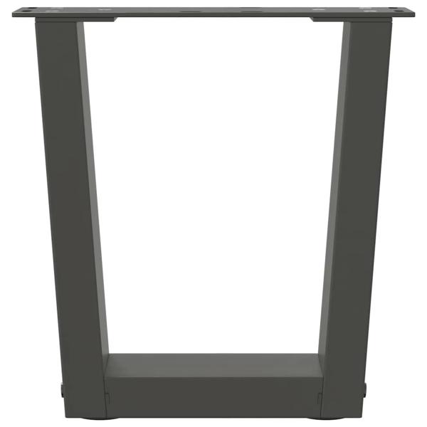 Esstisch Beine V-Form 2 Stück Anthrazit 30x(30-31,3) cm Stahl