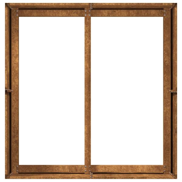 Pflanzkübel Rostig 80x80x40 cm Wetterfester Stahl