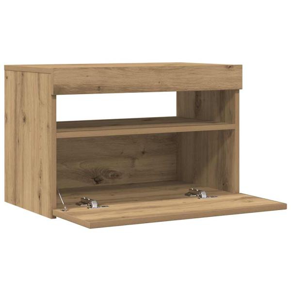 TV-Schrank mit LED-Leuchten Artisan-Eiche 60x35x40 cm