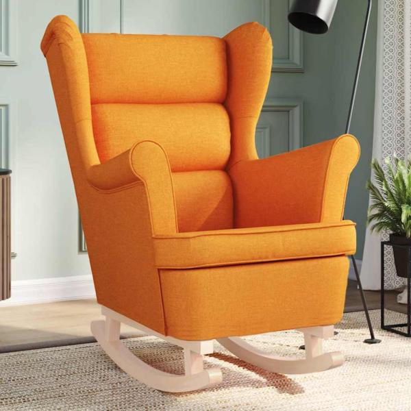 ARDEBO.de - Schaukelsessel Dunkelgelb 74x90x102 cm Stoff