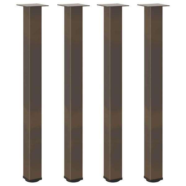 Couchtischbeine 4 Stk. Naturstahl 90-92 cm Stahl