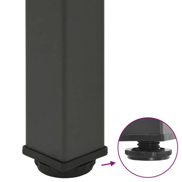 Couchtischbeine 4 Stk. Anthrazit 110-112 cm Stahl