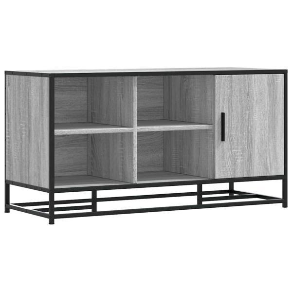 Schuhbank Grau Sonoma 100x40x53,5 cm Holzwerkstoff und Metall