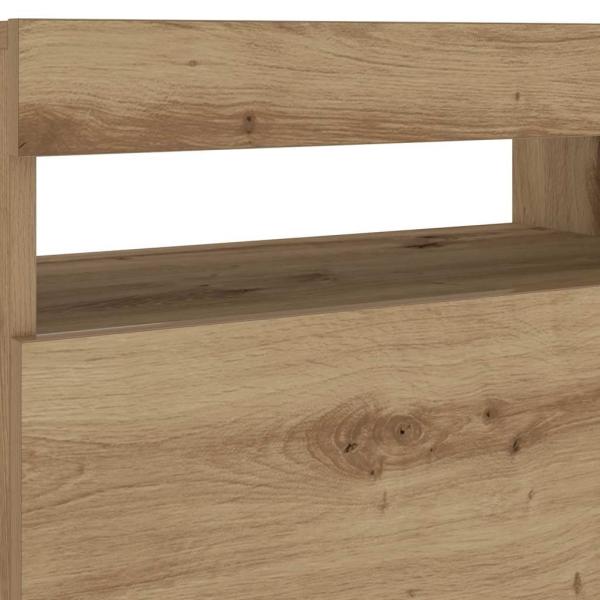 Nachttisch mit LED-Leuchten Artisan-Eiche 60x35x40 cm