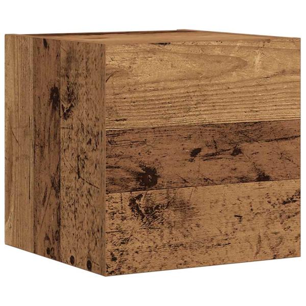 7-tlg. TV-Schrank-Set Wandmontage Altholz-Optik Holzwerkstoff